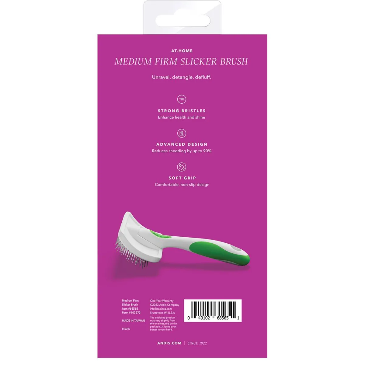 andis_firm_slicker_brush__medium_6.webp Ryan's Pet Supplies Andis Firm Slicker Brush - Medium