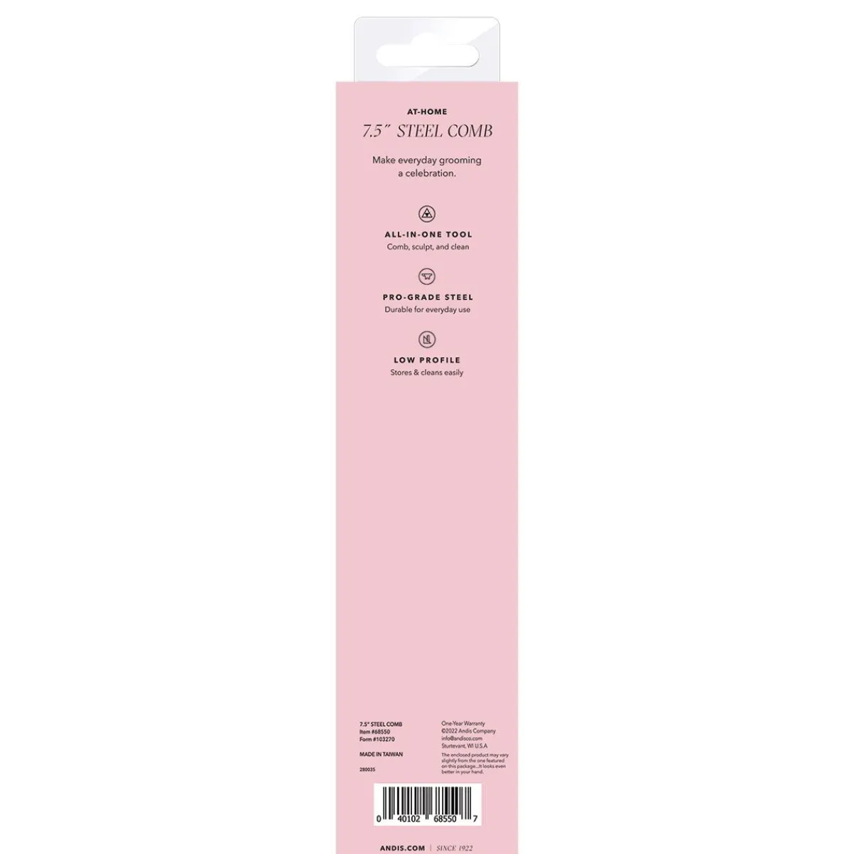 andis_quot_steel_comb_4.webp Ryan's Pet Supplies Andis 7.5" Steel Comb