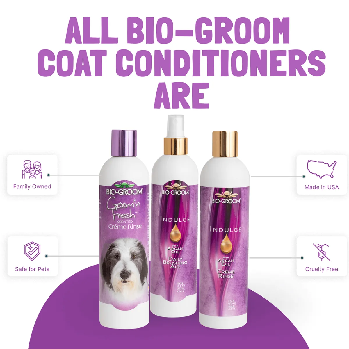 biogroom_indulge_daily_brushing_spray_with_argan_oil___oz_4.webp Ryan's Pet Supplies Bio-Groom Indulge Daily Brushing Spray with Argan Oil - 8 oz