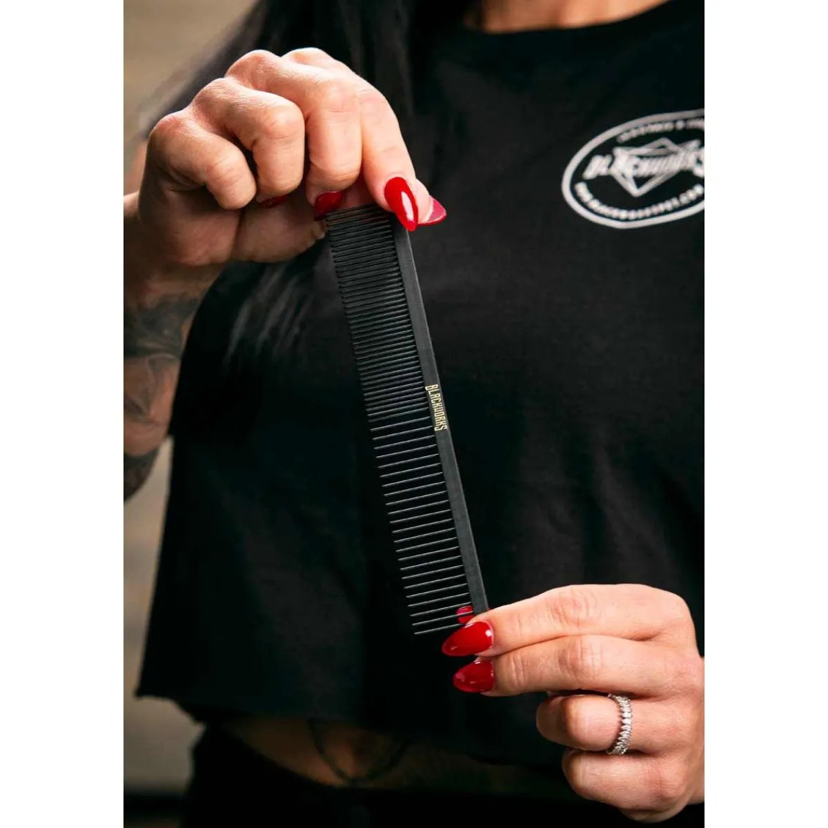 blackworks_small_combo_comb__quot_2.webp Ryan's Pet Supplies Blackworks Small Combo Comb - 6.5"