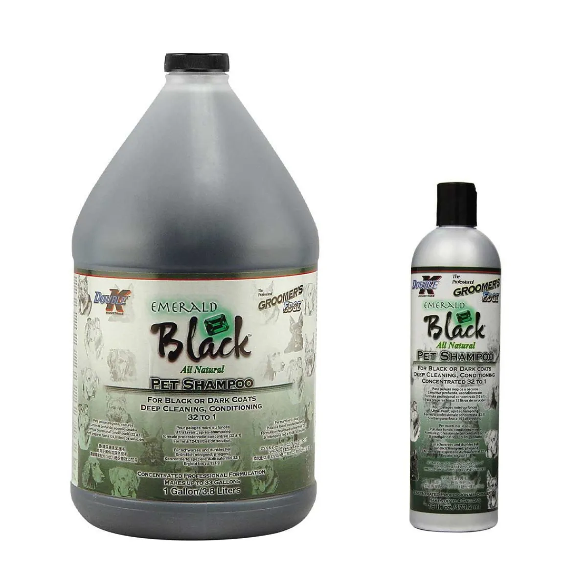 Ryan's Pet Supplies Double K Groomer's Edge Emerald Black Shampoo 32:1