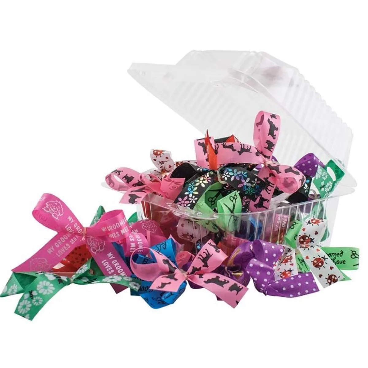 fancy_finishes_pretied_bows_with_paw_print_pattern___ct_4.webp Ryan's Pet Supplies Fancy Finishes Pre-Tied Bows with Paw Print Pattern - 50 ct.