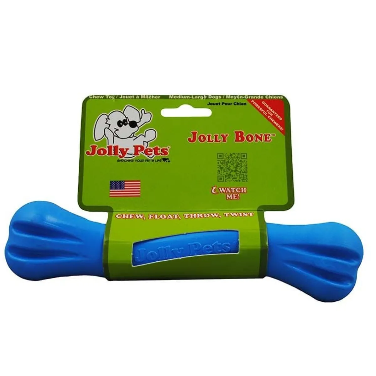 Ryan's Pet Supplies Flex-n-Chew Jolly Bone Blue Medium