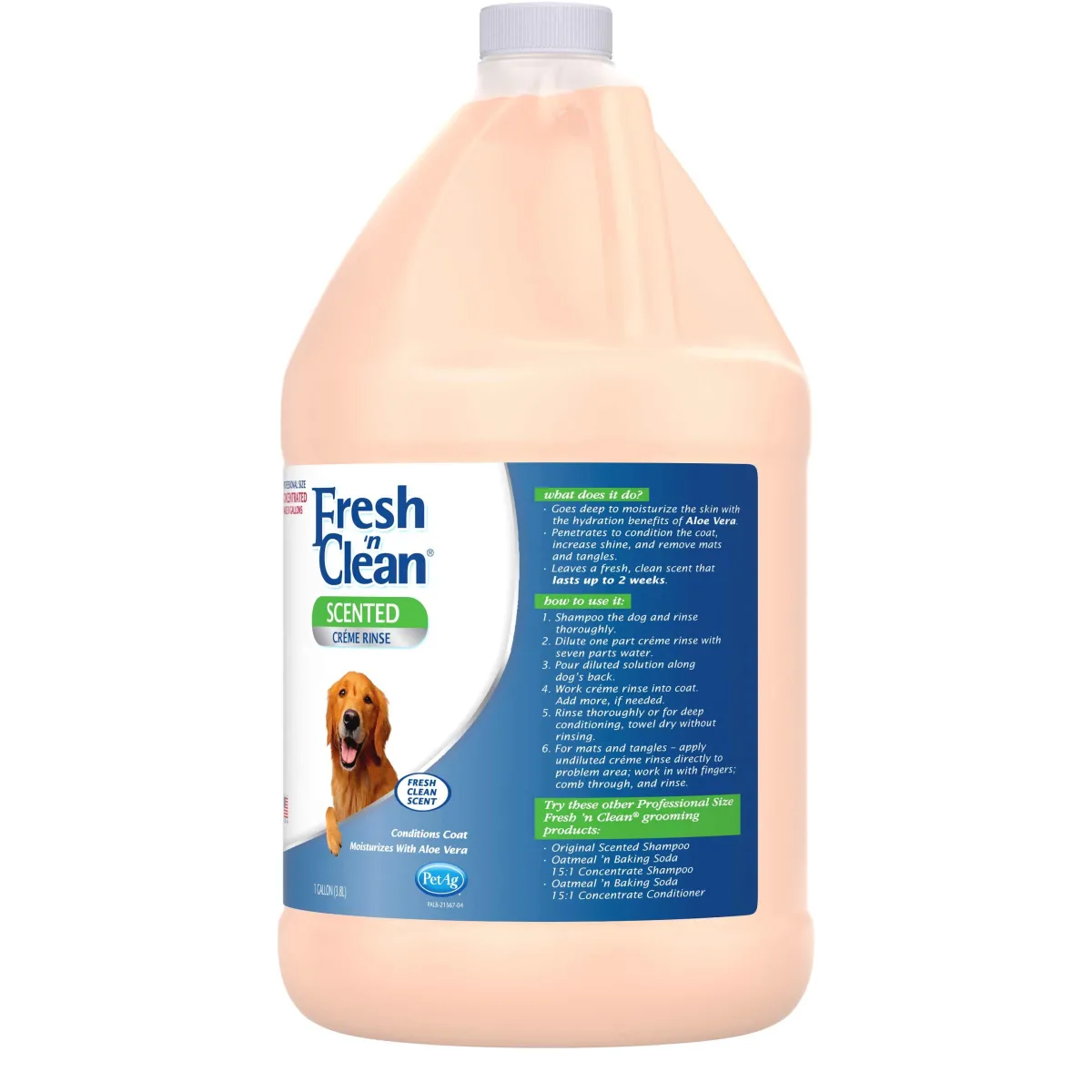 fresh_n_clean_pet_creme_rinse__gallon_2.webp Ryan's Pet Supplies Fresh 'n Clean Pet Creme Rinse 7:1 Gallon