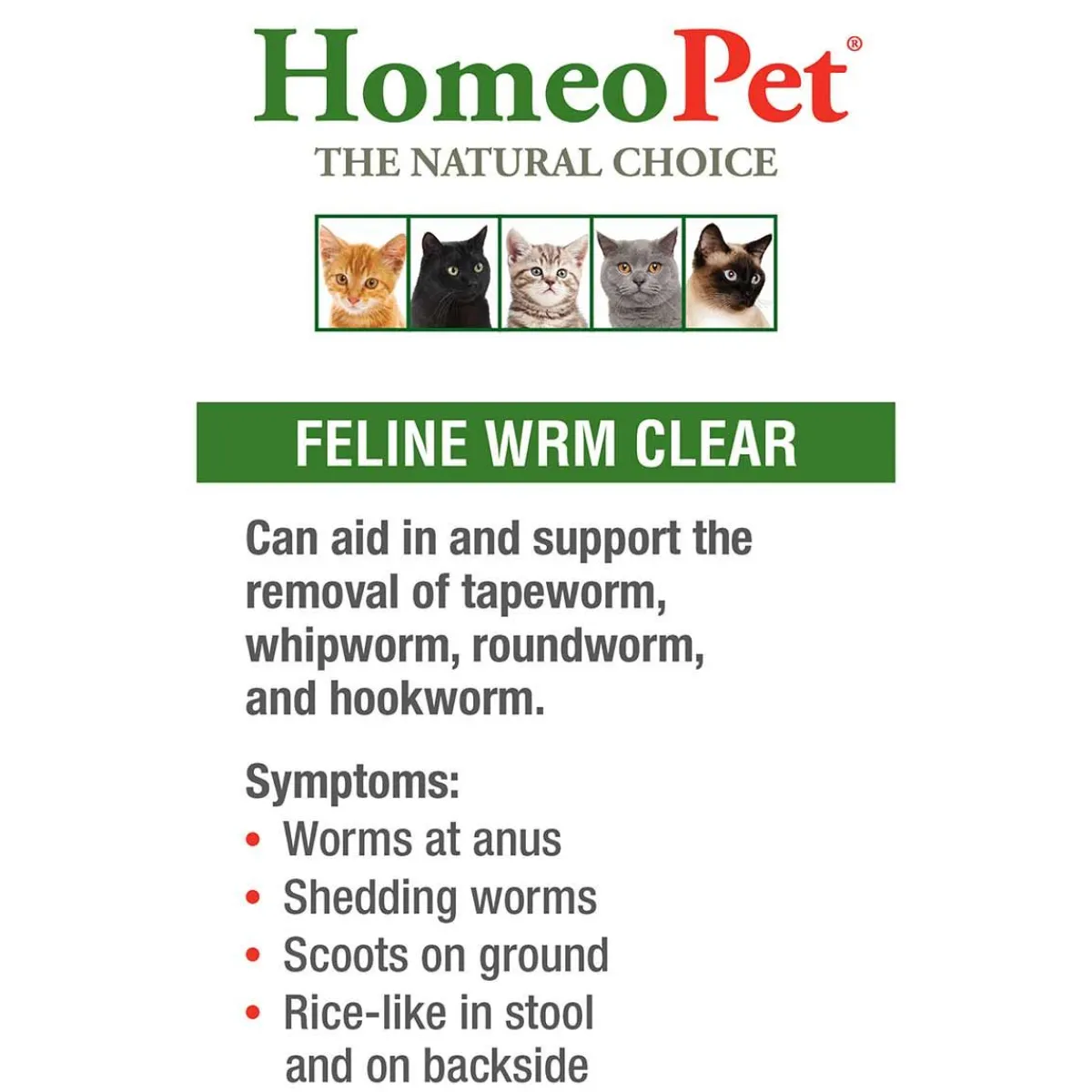 homeopet_feline_wrm_clear_2.webp Ryan's Pet Supplies HomeoPet Feline WRM Clear