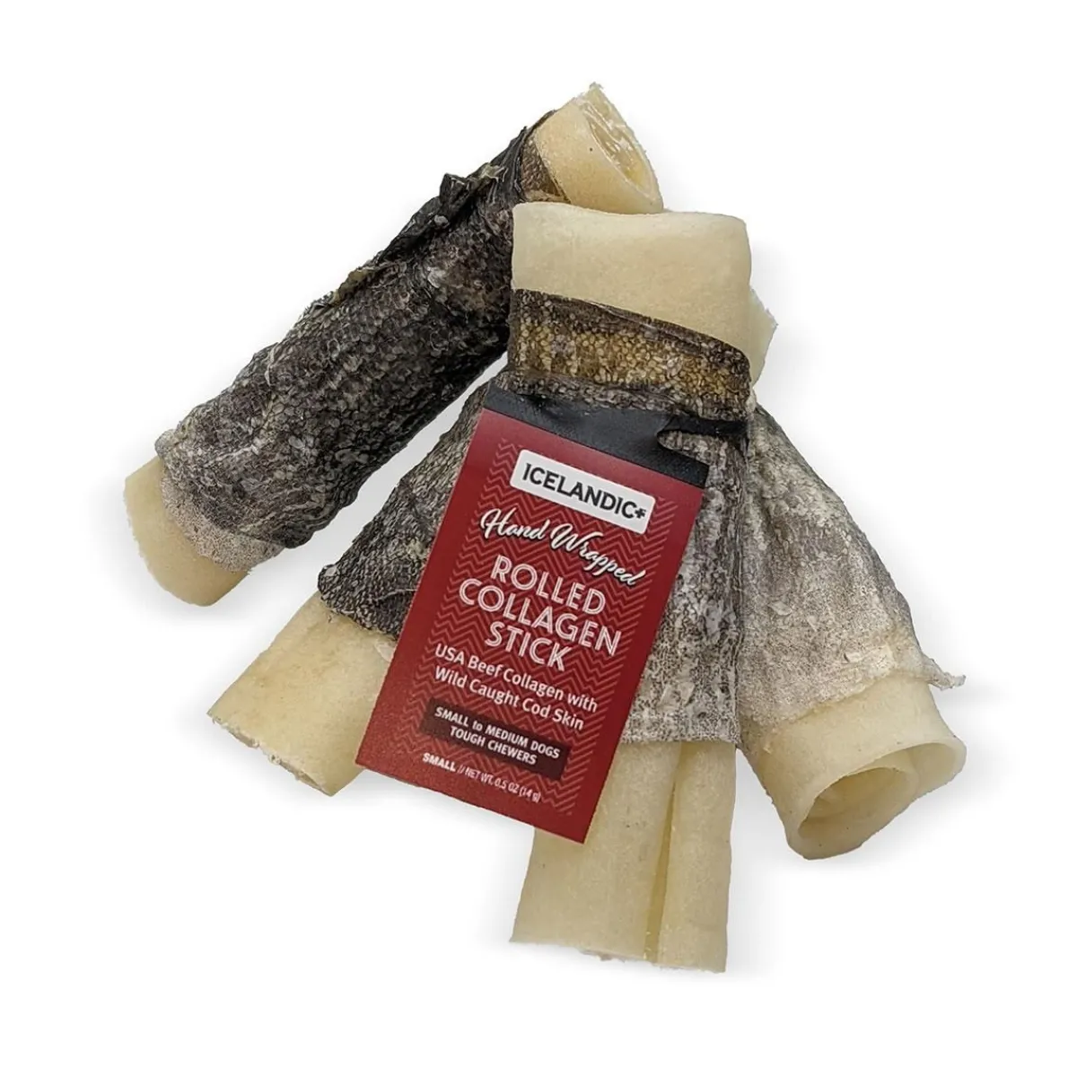 icelandic_beef_rolled_collagen_stick_with_wrapped_fish_3.webp Ryan's Pet Supplies Icelandic+ Beef Rolled Collagen Stick with Wrapped Fish