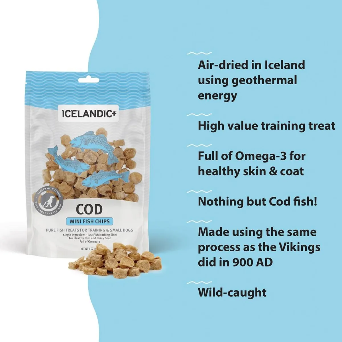 icelandic_cod_mini_fish_chips_pure_fish_treats_for_dogs_2.webp Ryan's Pet Supplies Icelandic+ Cod Mini Fish Chips Pure Fish Treats for Dogs