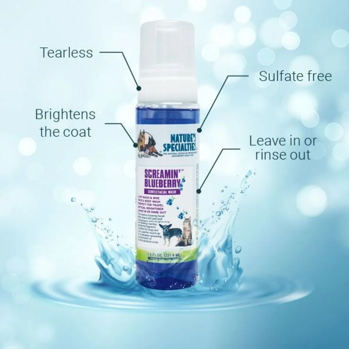 natures_specialties_screamin_blueberry_waterless_shampoo_amp_pet_facial_wash_1.webp Ryan's Pet Supplies Nature's Specialties Screamin Blueberry Waterless Shampoo & Pet Facial Wash