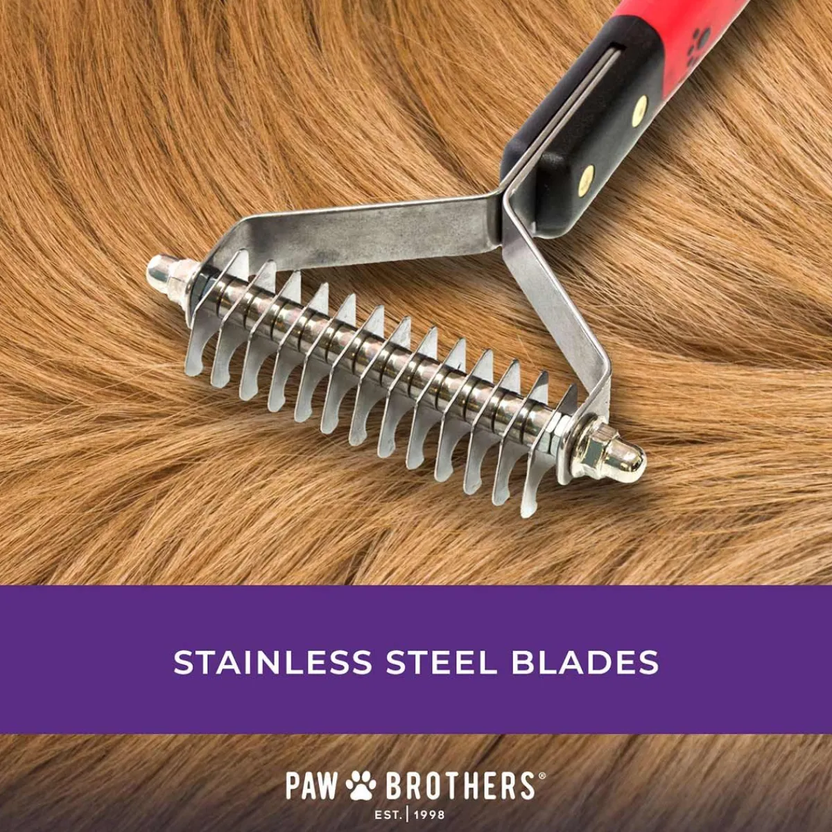 paw_brothers__blade_double_wide_coat_rakke_coarse_1.webp Ryan's Pet Supplies Paw Brothers 13 Blade Double Wide Coat Rakke (Coarse)