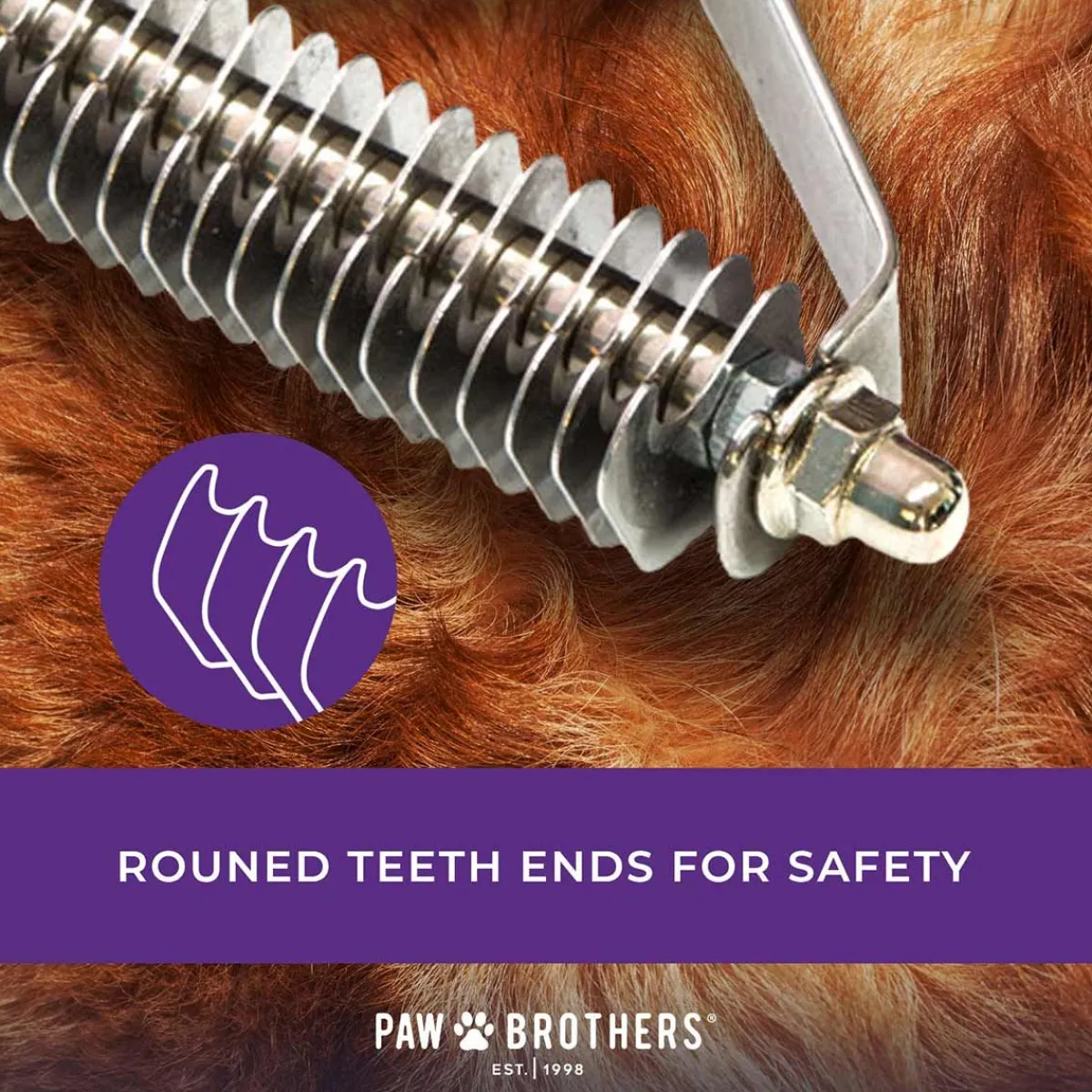 paw_brothers__blade_double_wide_coat_rakke_coarse_2.webp Ryan's Pet Supplies Paw Brothers 13 Blade Double Wide Coat Rakke (Coarse)