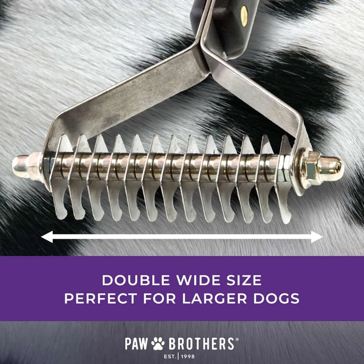 paw_brothers__blade_double_wide_coat_rakke_coarse_4.webp Ryan's Pet Supplies Paw Brothers 13 Blade Double Wide Coat Rakke (Coarse)