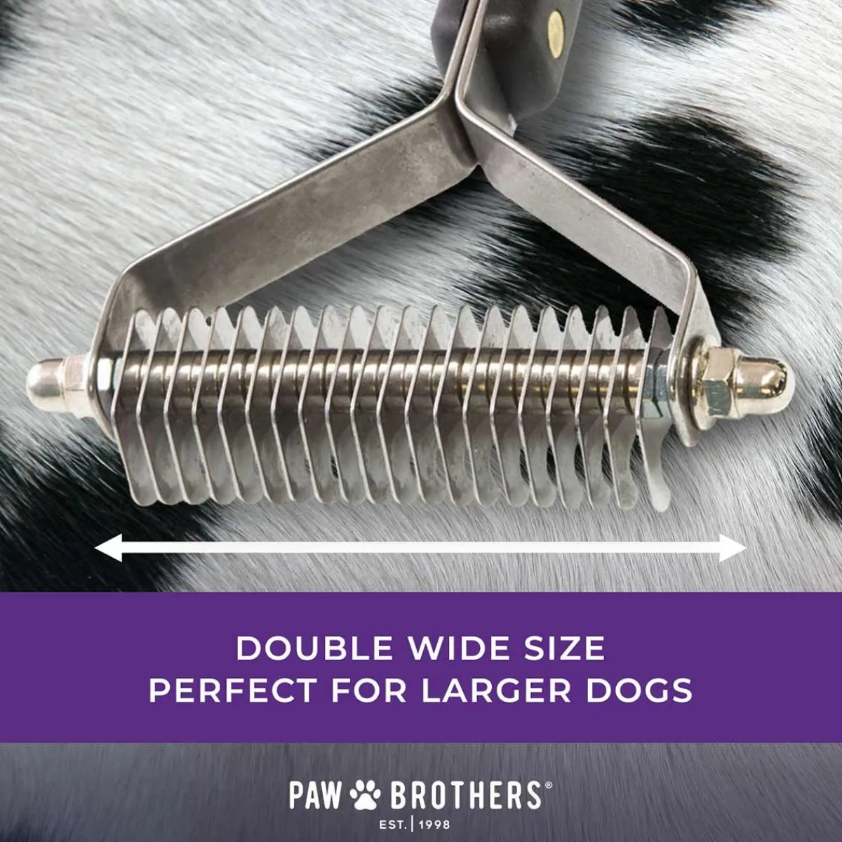 paw_brothers__blade_double_wide_coat_rakke_medium_5.webp Ryan's Pet Supplies Paw Brothers 20 Blade Double Wide Coat Rakke (Medium)