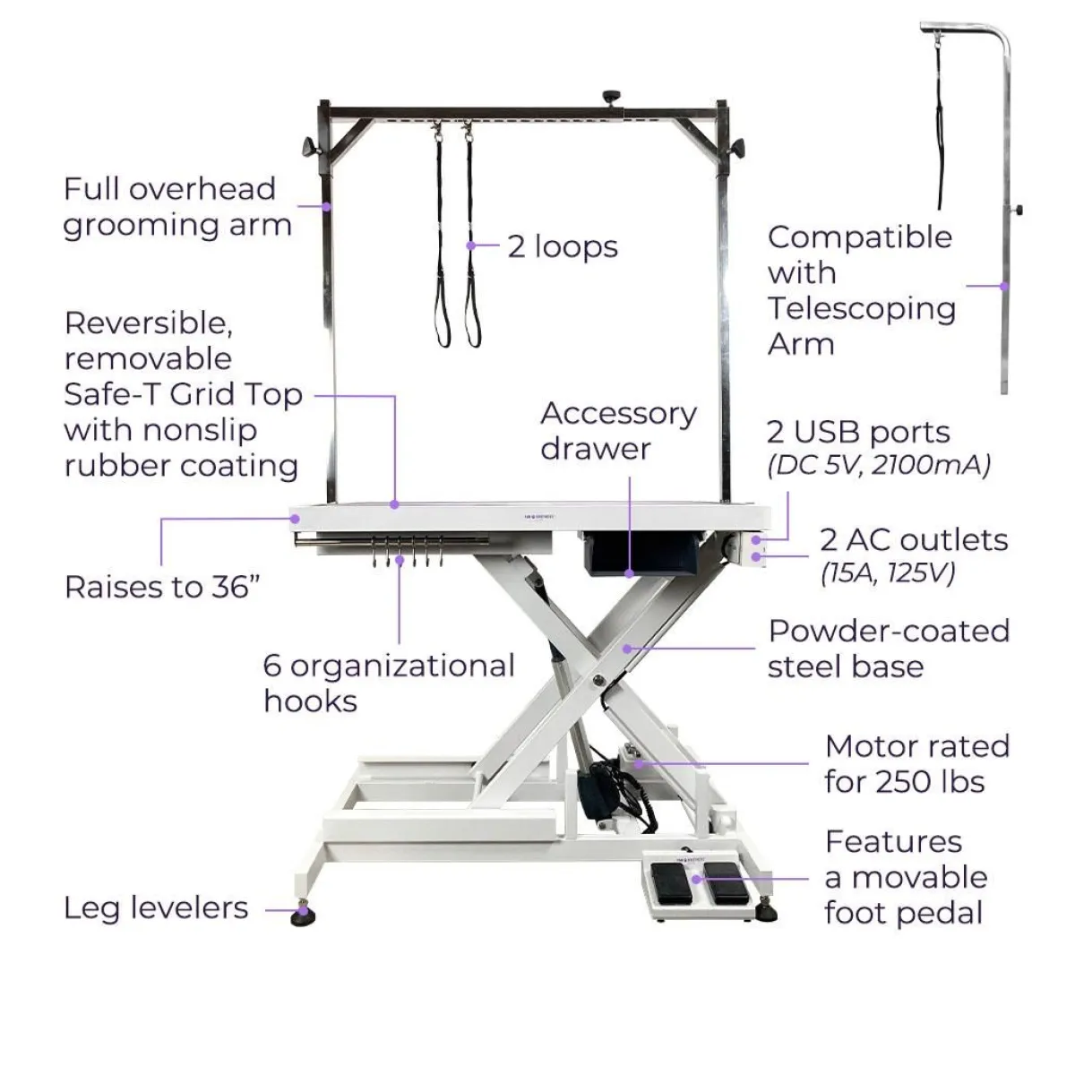 paw_brothers_mini_lowlow_super_electric_grooming_table__quot_2.webp Ryan's Pet Supplies Paw Brothers Mini Low-Low Super Electric Grooming Table - 36"