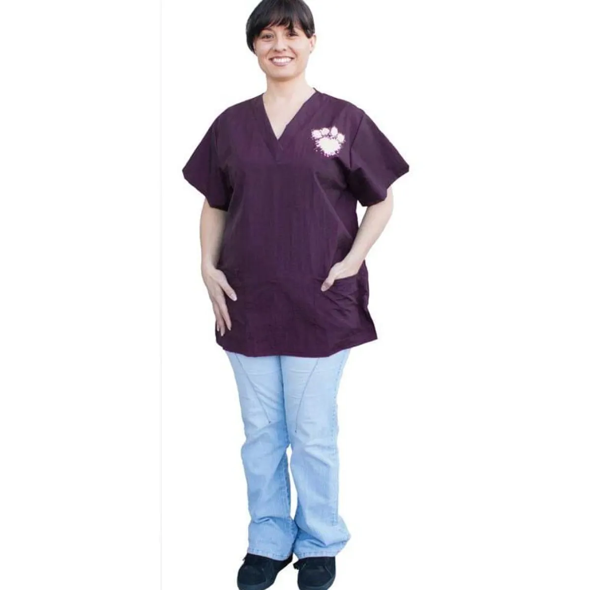 paw_brothers_scrub_top_with_white_paw_heart_print_sxl_2.webp Ryan's Pet Supplies Paw Brothers Scrub Top With White Paw Heart Print S-XL