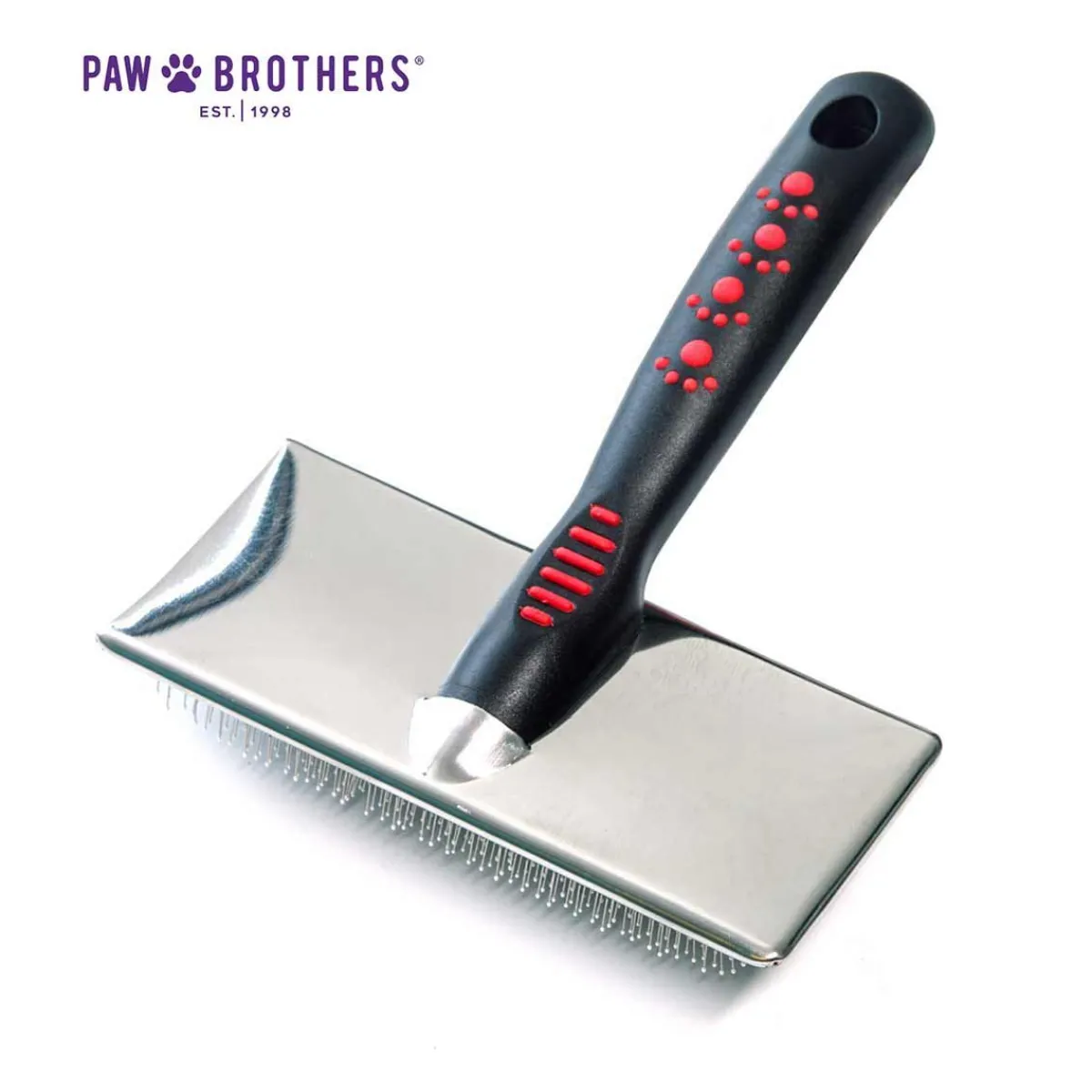 Ryan's Pet Supplies Paw Brothers Soft Pin Flat Slicker with Coated Pin Tips - X Large