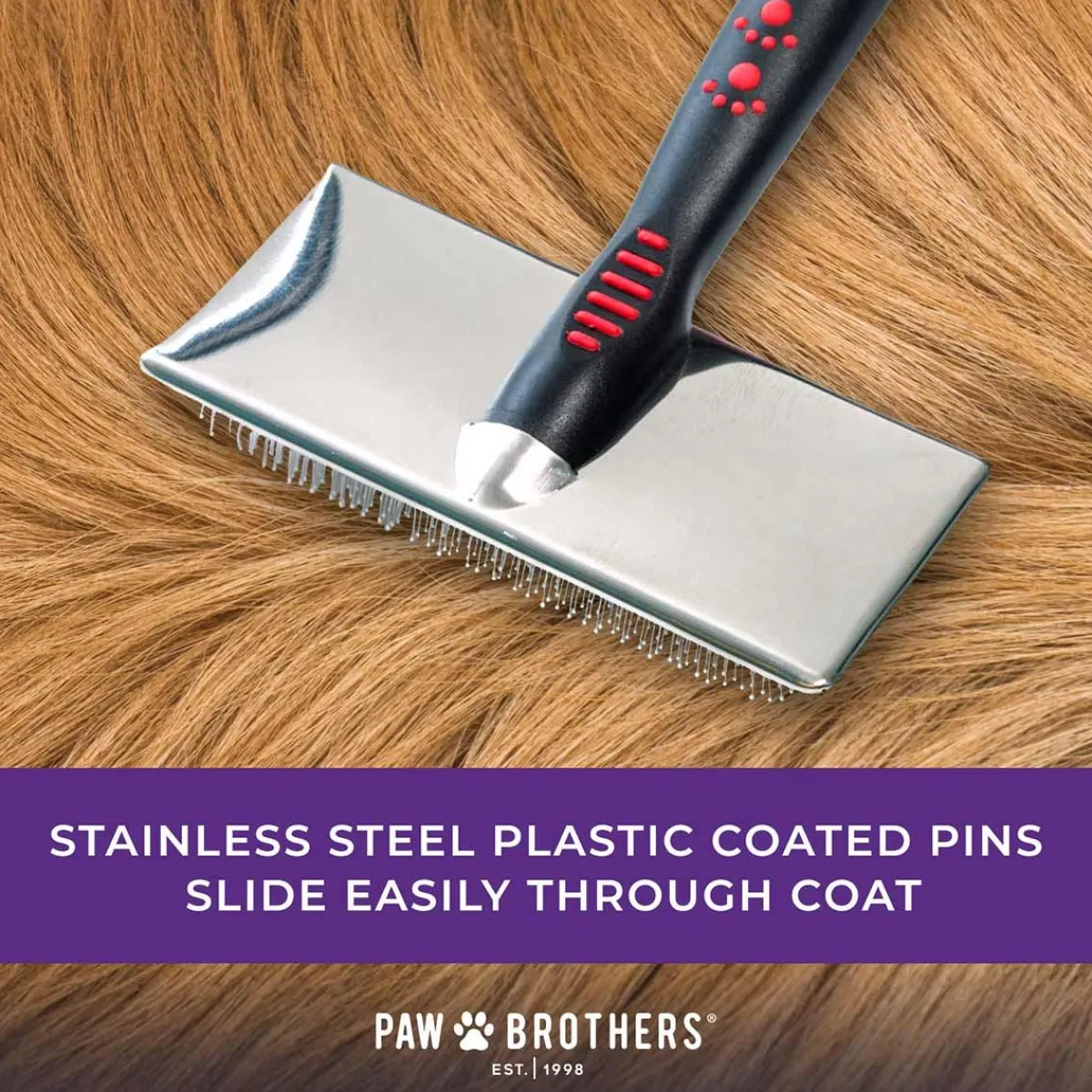 paw_brothers_soft_pin_flat_slicker_with_coated_pin_tips__x_large_3.webp Ryan's Pet Supplies Paw Brothers Soft Pin Flat Slicker with Coated Pin Tips - X Large