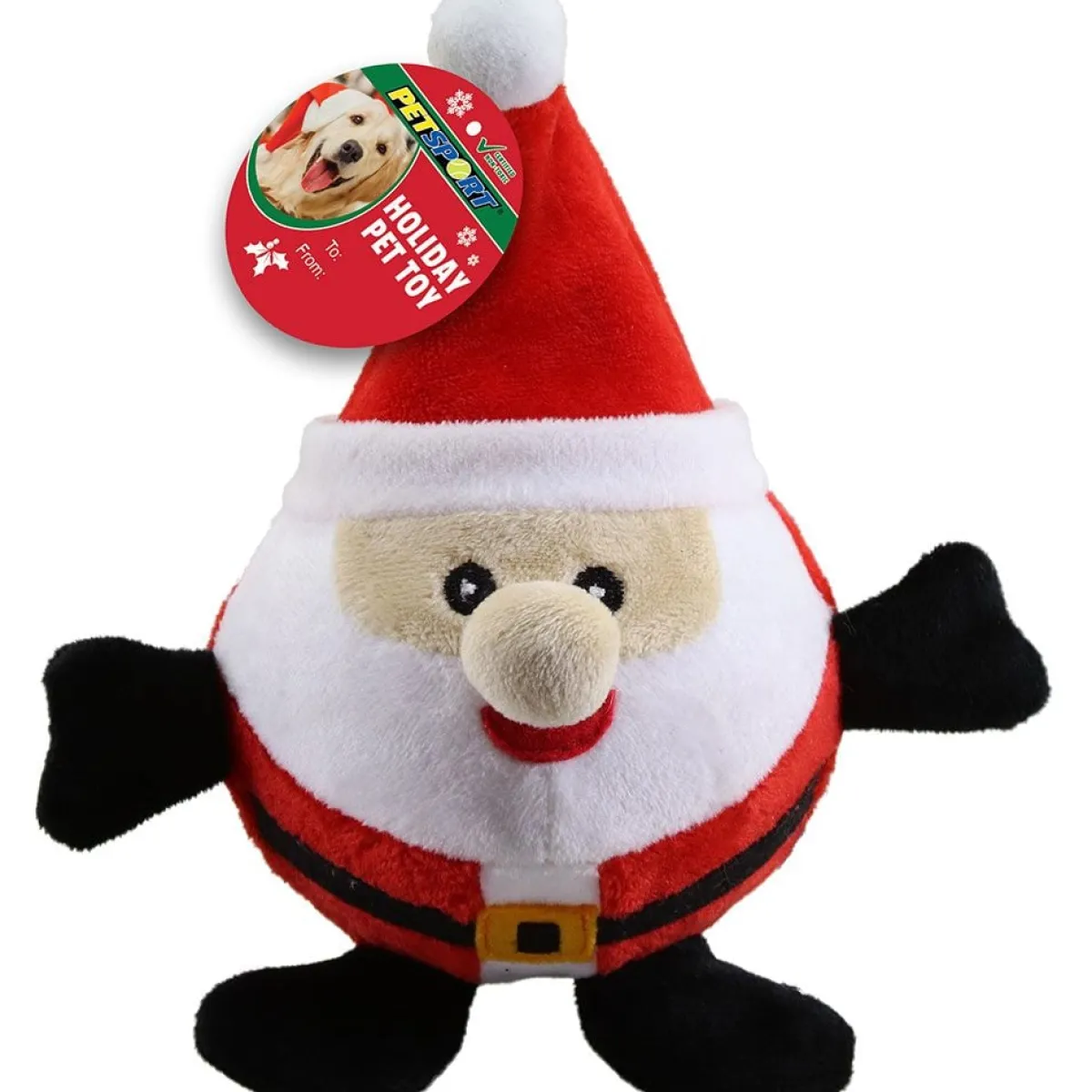 petsport_holiday_plush_squeak_ball_quot_assorted_3.webp Ryan's Pet Supplies Petsport Holiday Plush Squeak Ball 4.5" Assorted