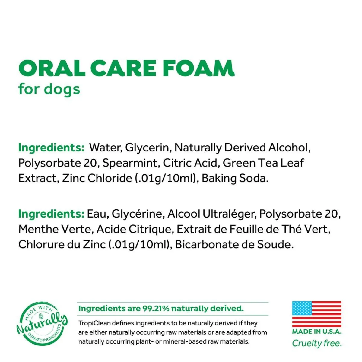 tropiclean_fresh_breath_oral_care_fresh_mint_foam__oz_2.webp Ryan's Pet Supplies Tropiclean Fresh Breath Oral Care Fresh Mint Foam 4.5 oz