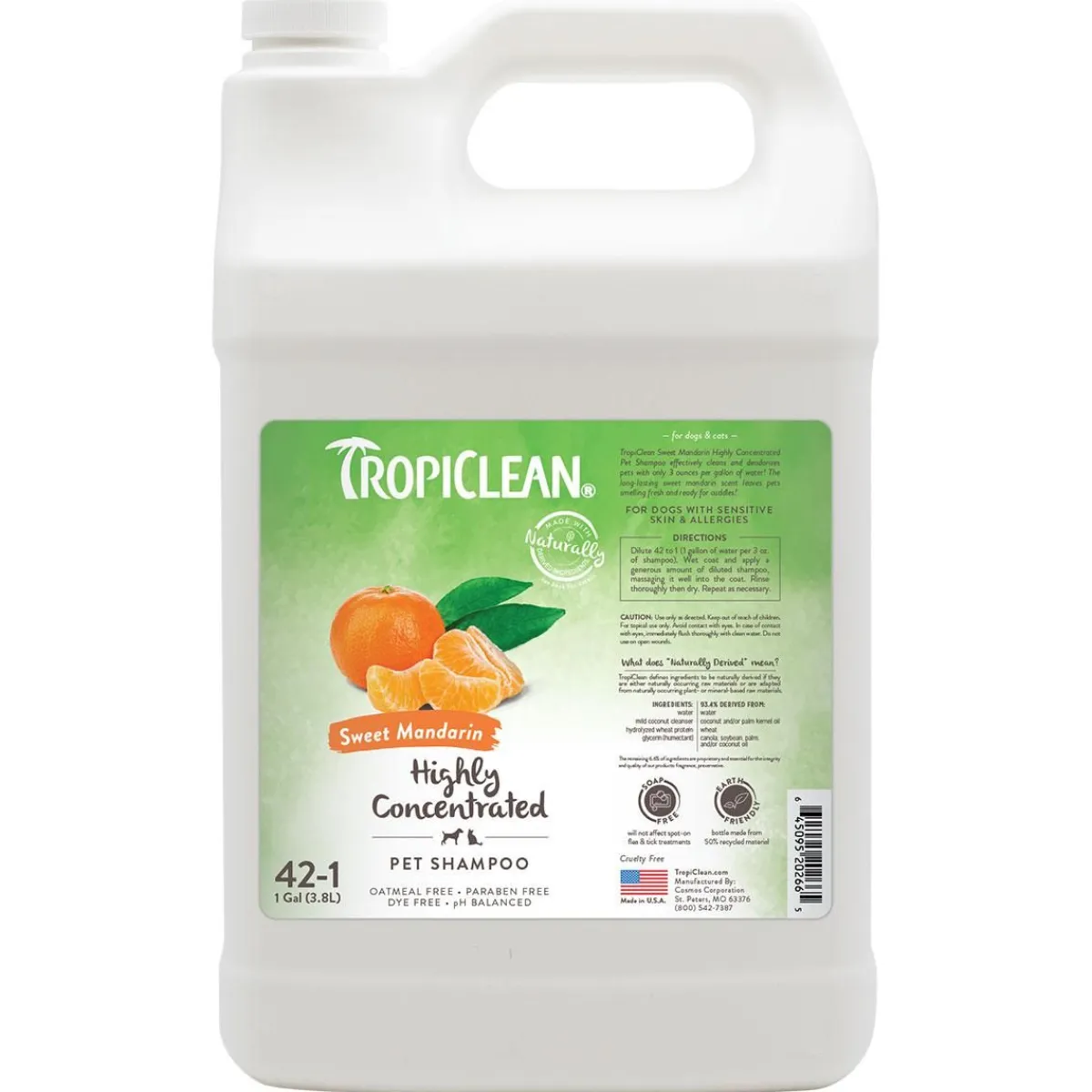 tropiclean_high_concentrate_sweet_mandarin_shampoo__2.webp Ryan's Pet Supplies Tropiclean High Concentrate Sweet Mandarin Shampoo 42:1