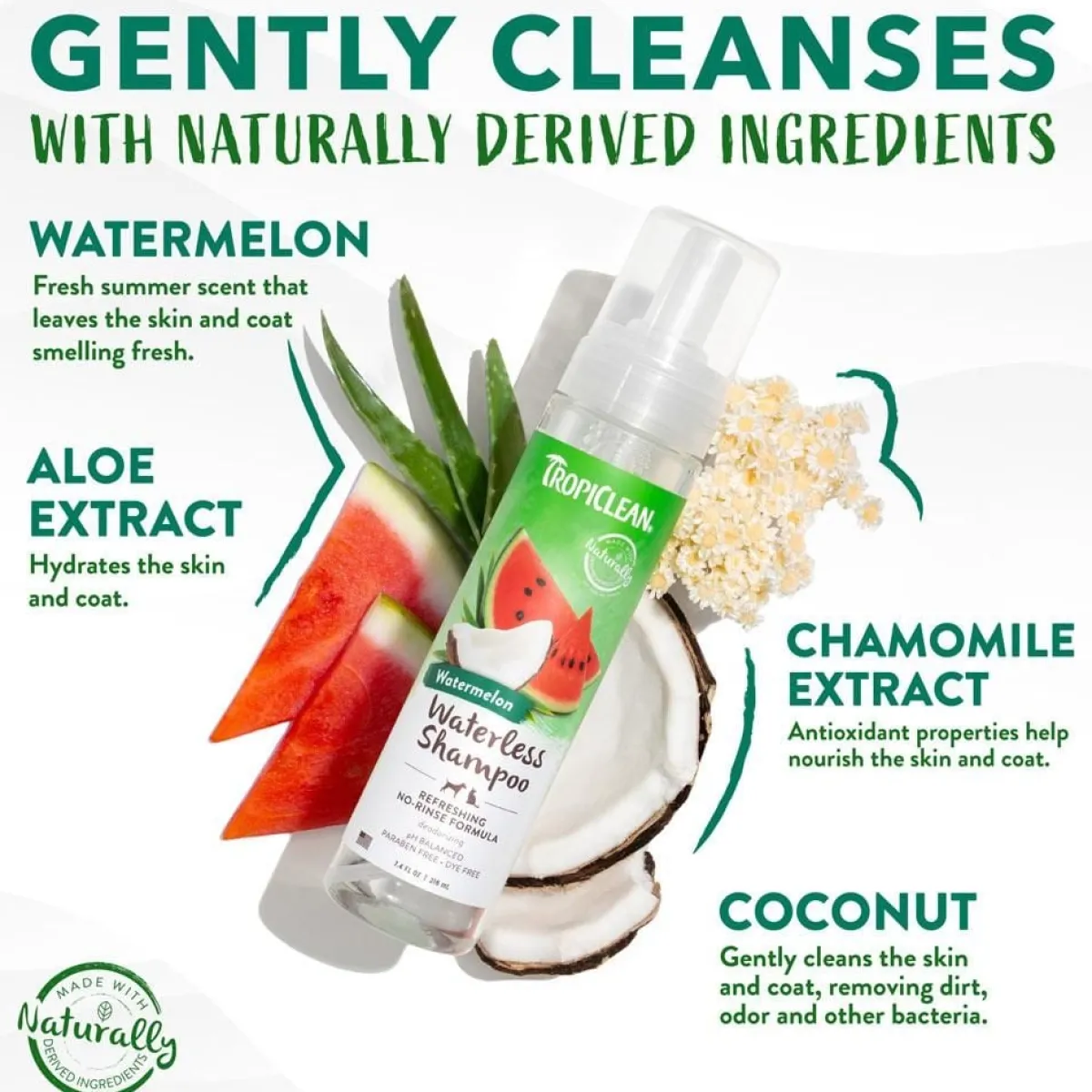 tropiclean_watermelon_waterless_shampoo___oz_2.webp Ryan's Pet Supplies TropiClean Watermelon Waterless Shampoo - 7.4 oz